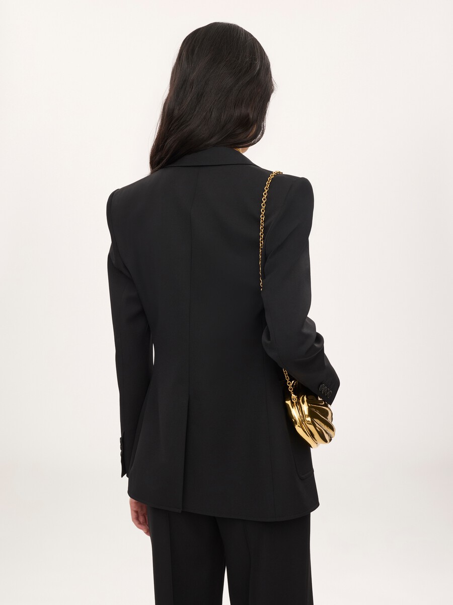 Chaqueta de sastre con botonadura sencilla de lana grain de poudre - 5
