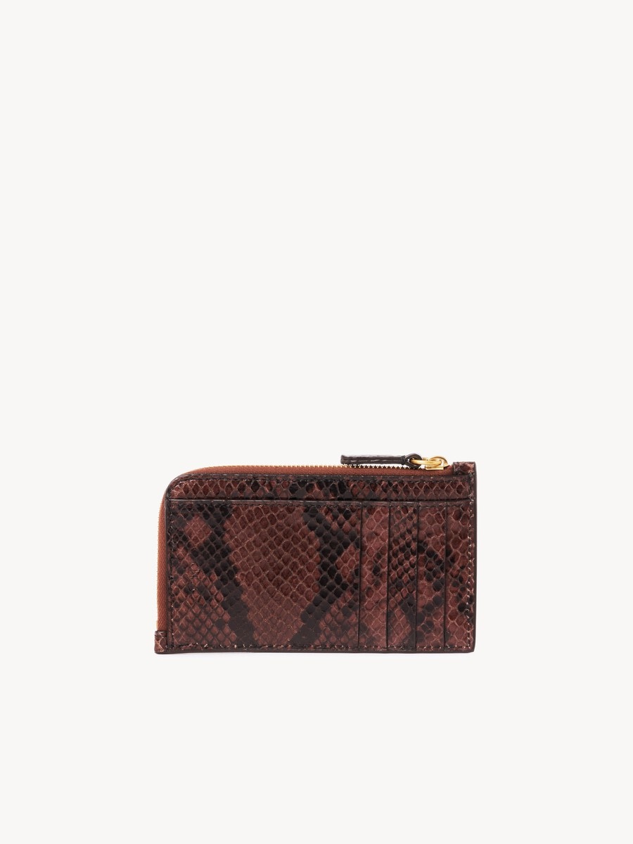 Small Paddington purse with card slots in python-effect leather - 4