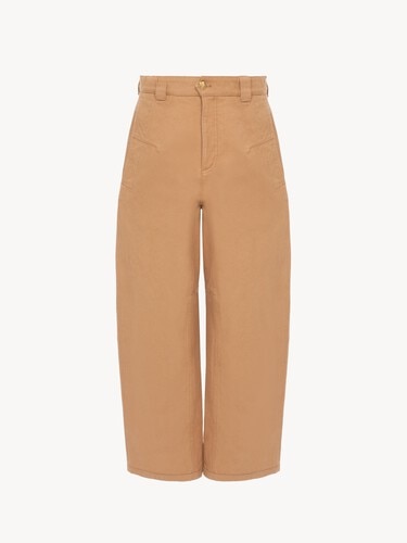 Barrel pants in cotton canvas - 2