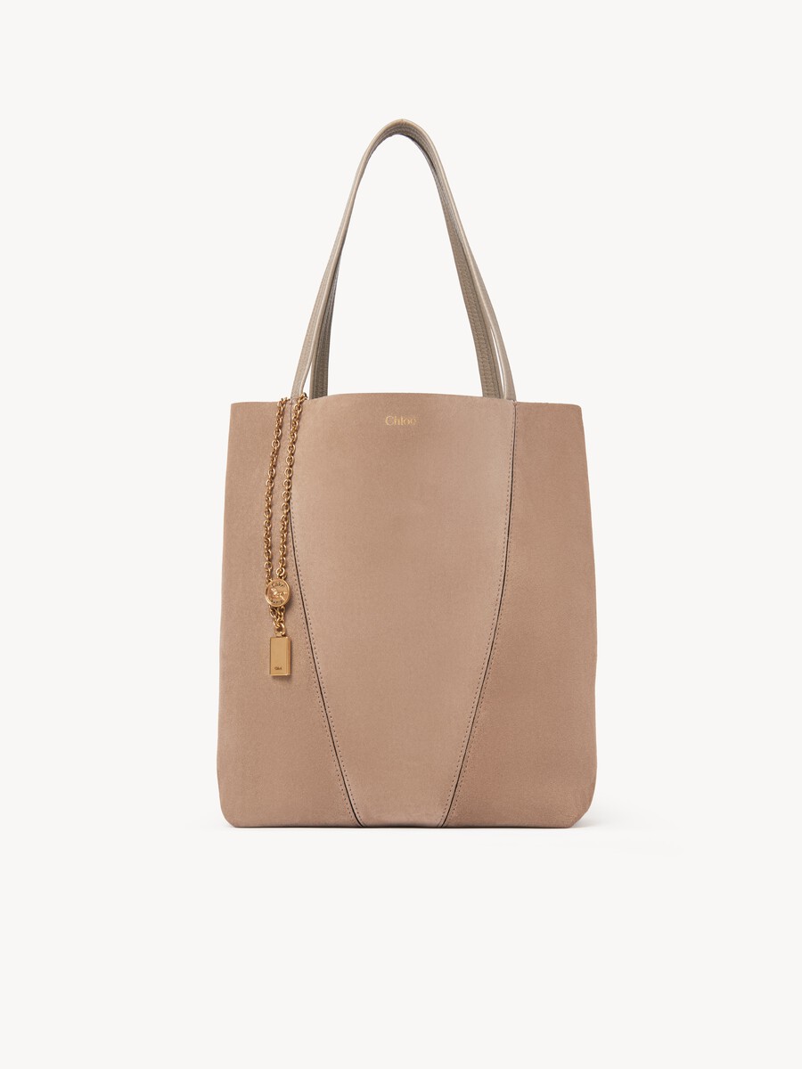 Chlo&eacute; Spin tote bag in suede leather - 2