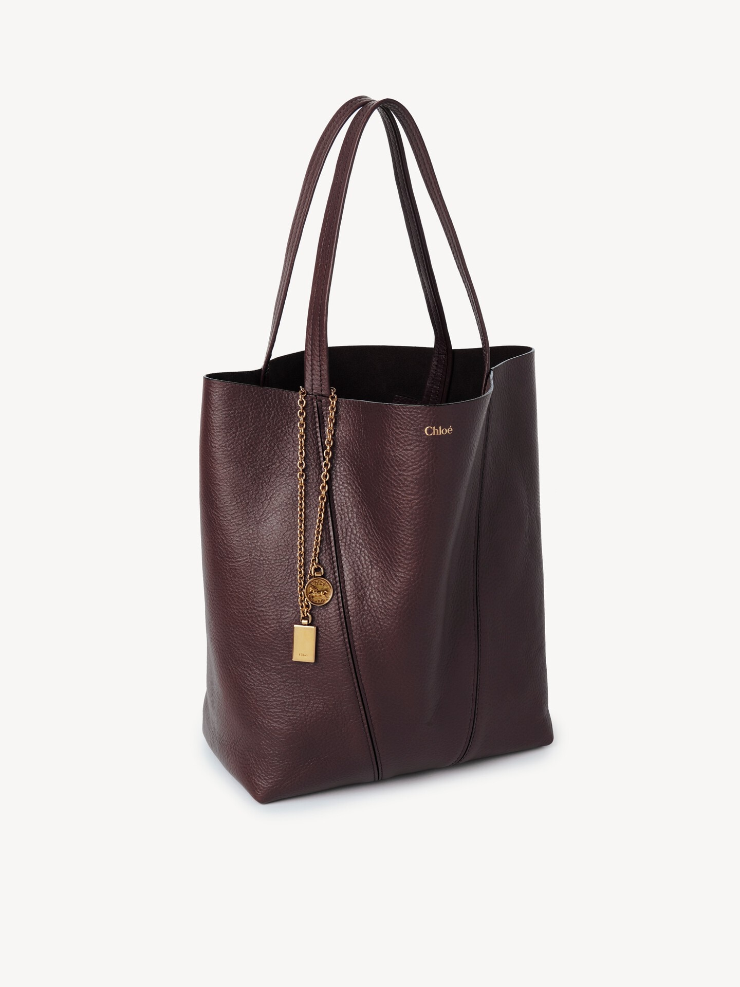 Chlo&eacute; Spin tote bag in grained leather - 4.0