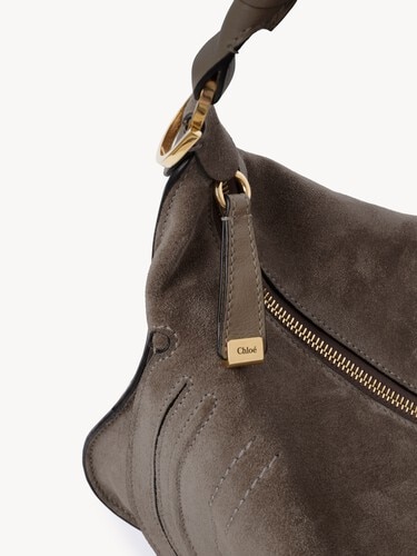 Small Marcie shoulder bag in suede leather - 6