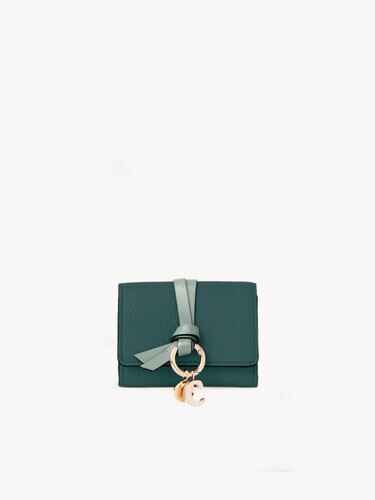 Mini Alphabet tri-fold in grained leather - 1