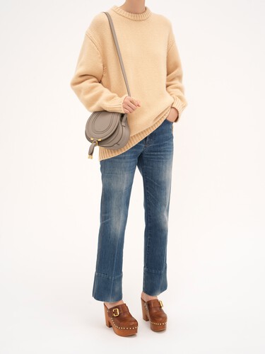 Small Marcie saddle bag in grained leather - 9