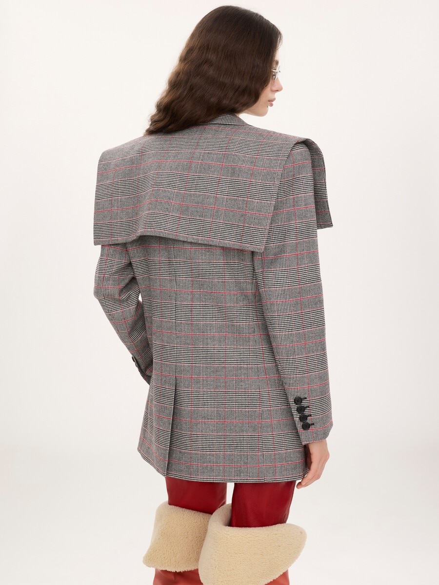 Single-breasted tailored jacket in Prince of Wales wool - 6