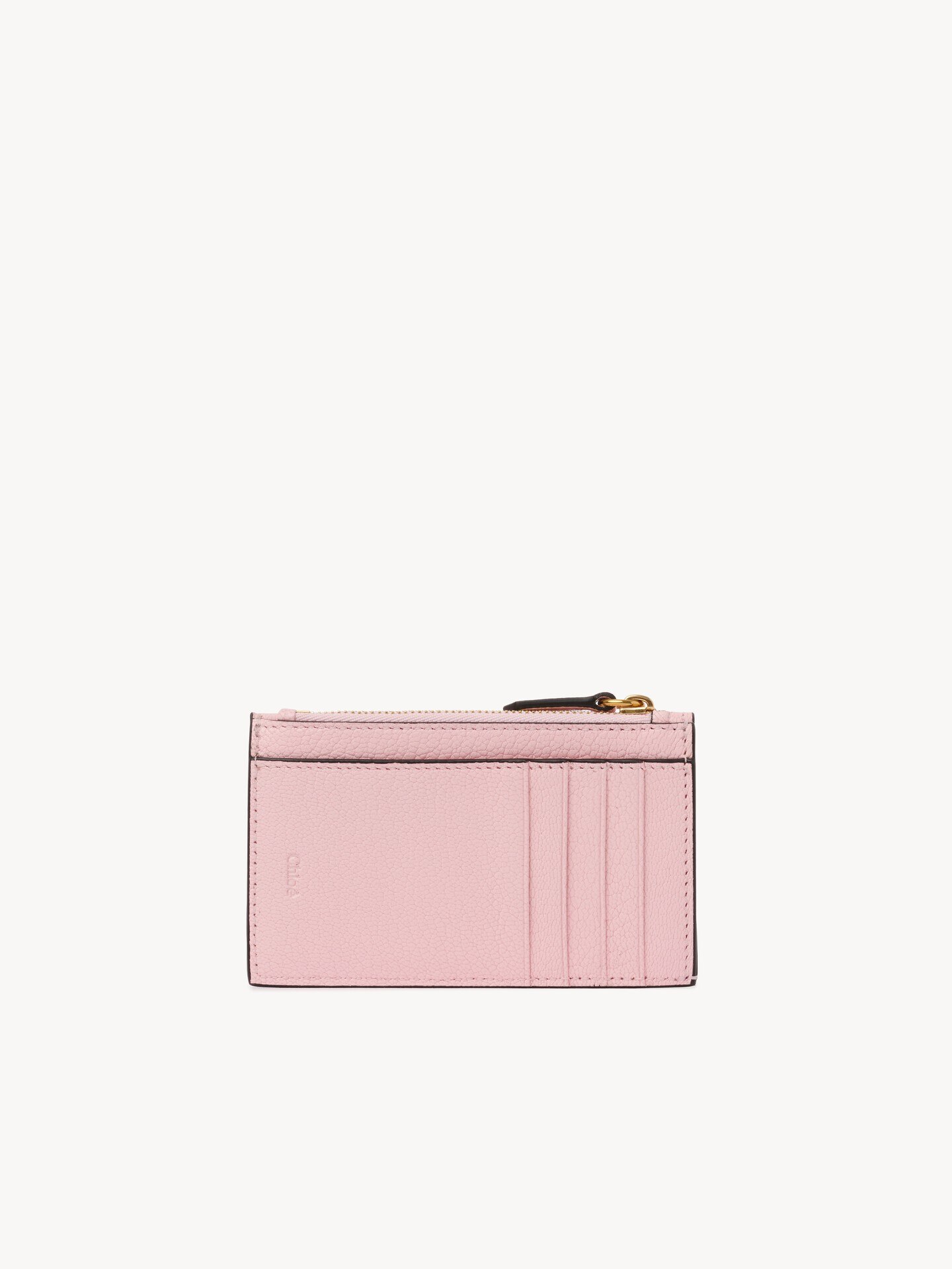 Small Envelope purse with card slots in grained leather - 4.0