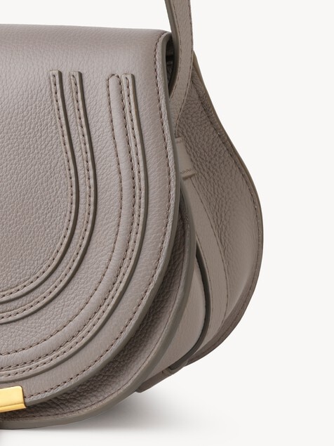 Small Marcie saddle bag in grained leather