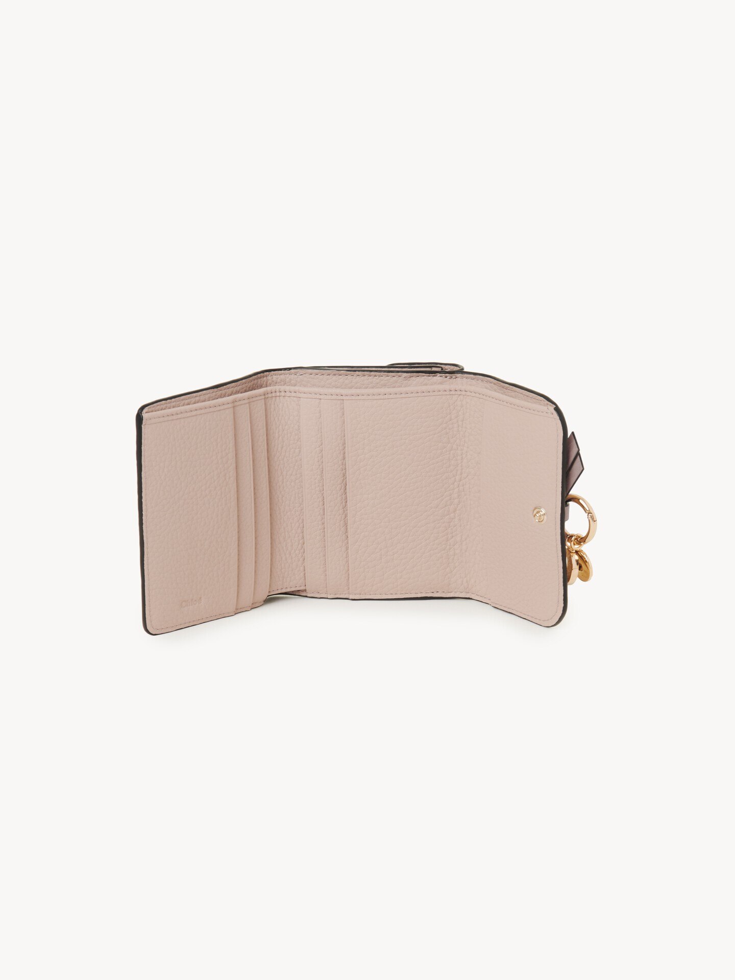 Small Alphabet tri-fold in grained leather - 4.0