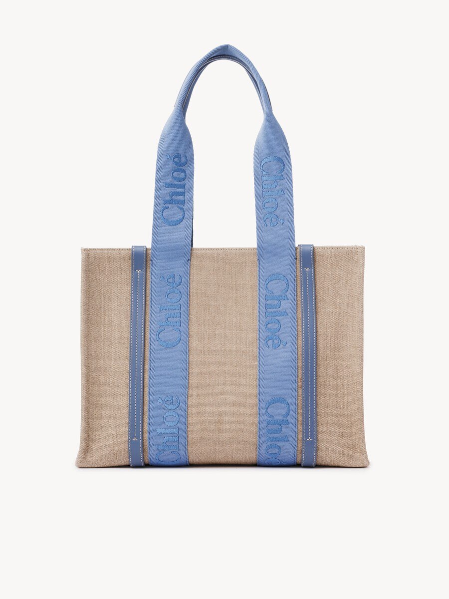 Woody tote bag in linen - 1