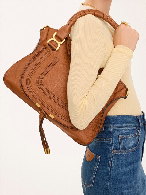 Bolso Marcie de cuero granulado