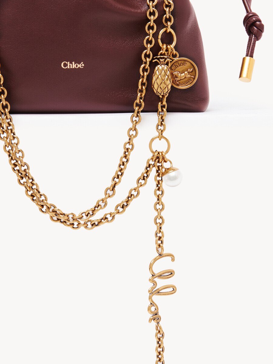 Minibolso de hombro Chlo&eacute; Icons con cadena de cuero suave - 6