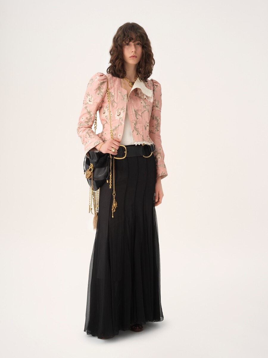Ch&acirc;teau Treasures crossbody bag in grained & suede leather - 10