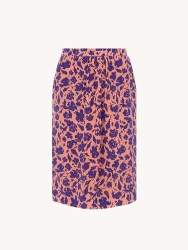Short pencil skirt in cr&ecirc;pe de chine - 2