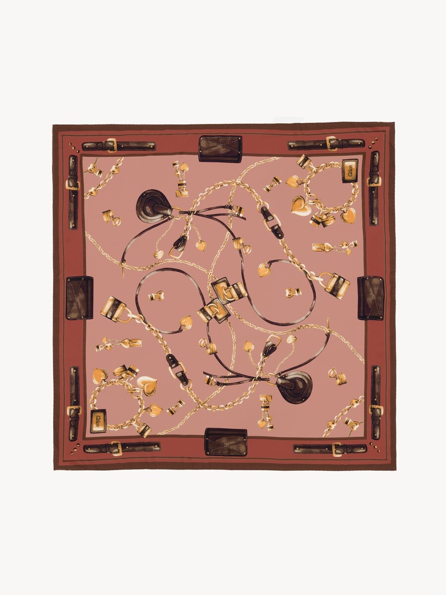 The Chlo&eacute; Paddington square scarf in silk twill - 2