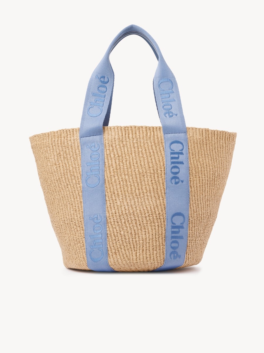 Bolso cesta grande Woody de fibras naturales - 7