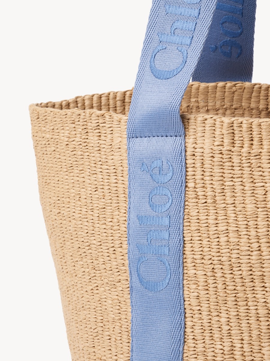 Bolso cesta grande Woody de fibras naturales - 9