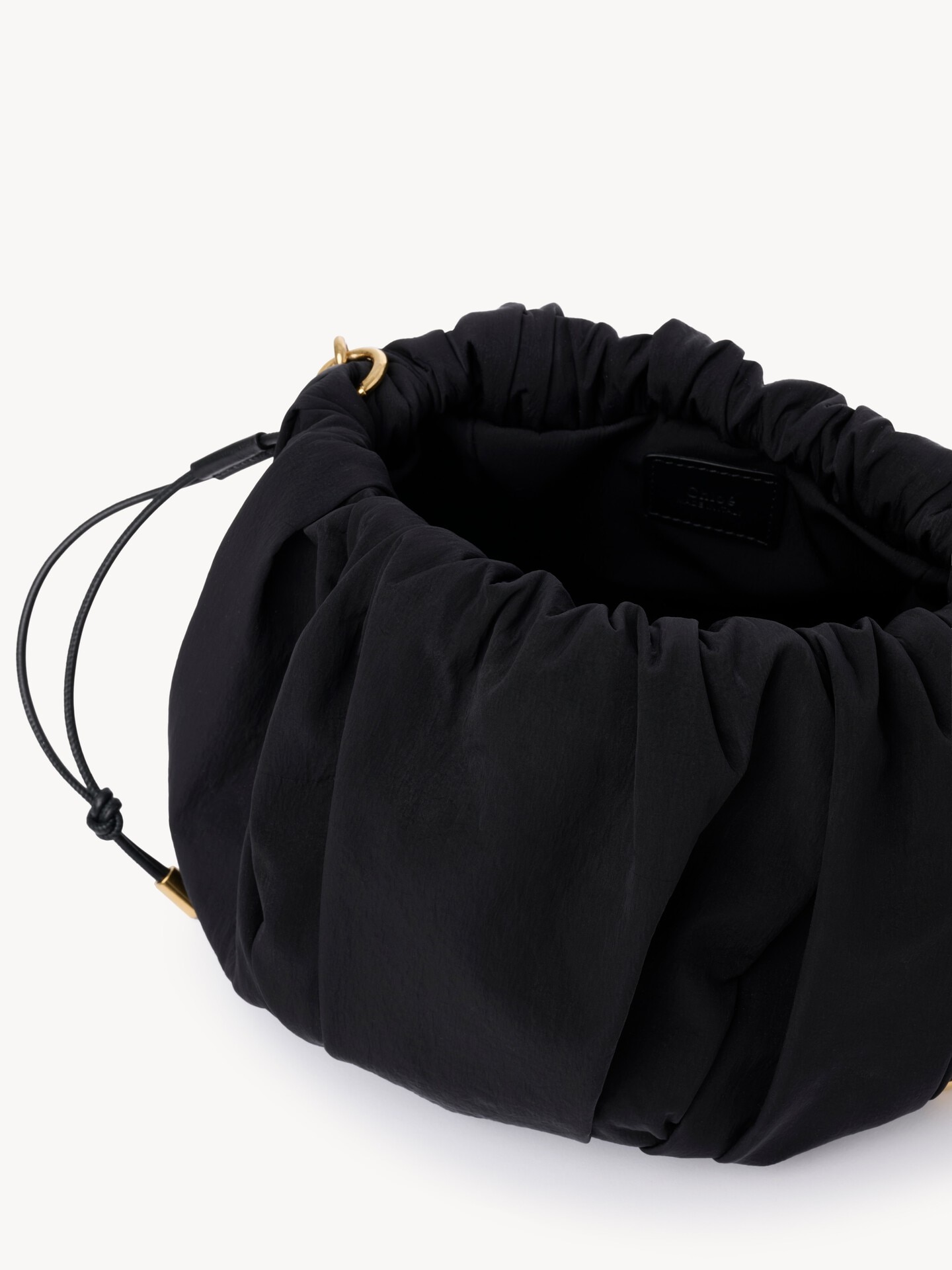 Chlo&eacute; Pliss&eacute; shoulder bag with chain in nylon - 5.0