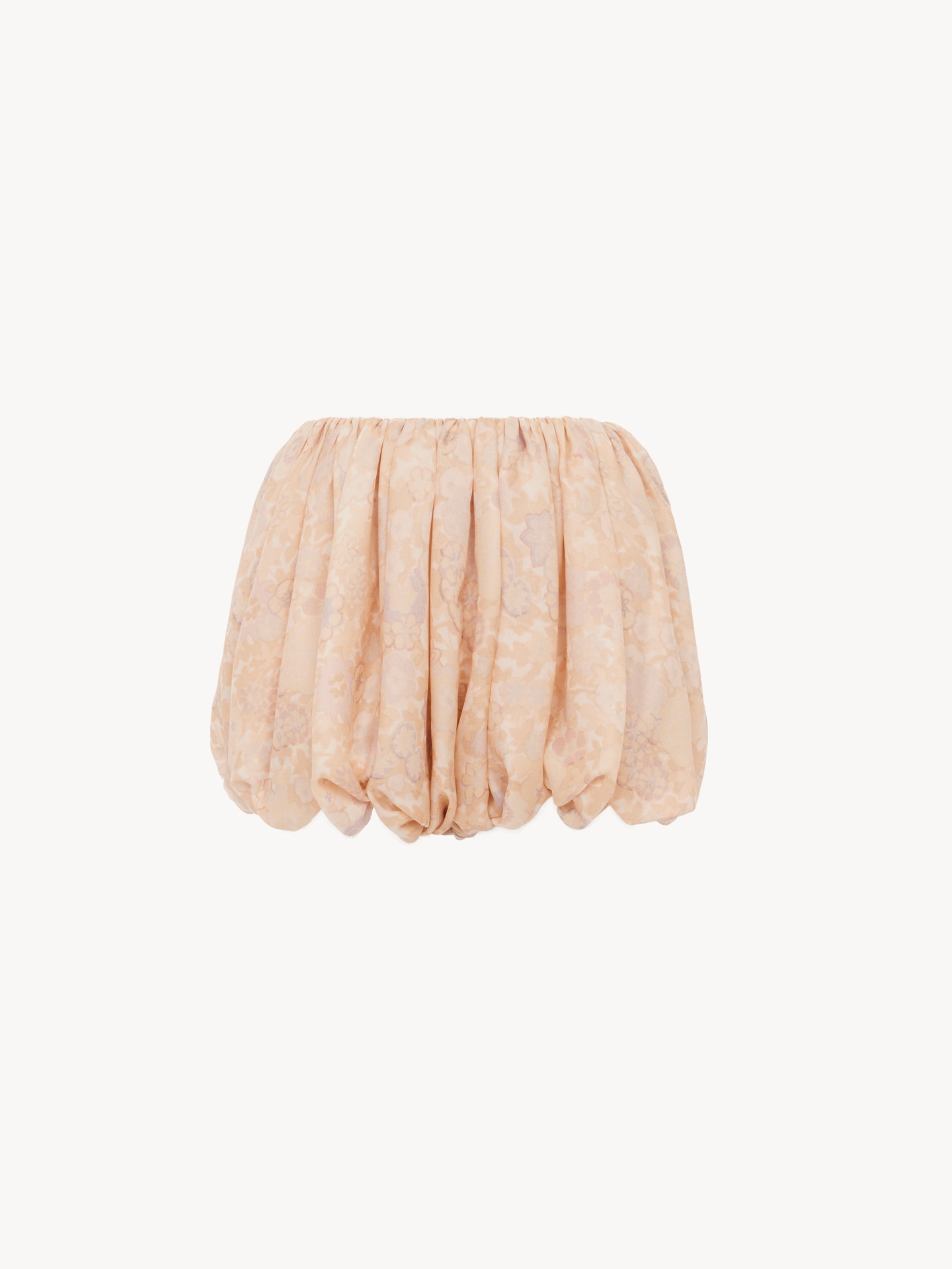 Knotted-strap cropped top in silk charmeuse & lace - 1