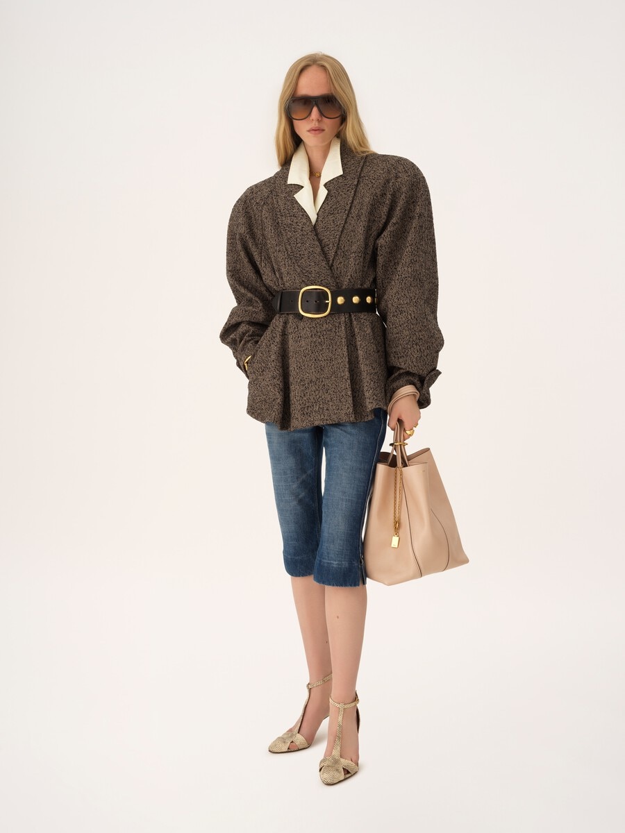 Chlo&eacute; Spin tote bag in grained leather - 3