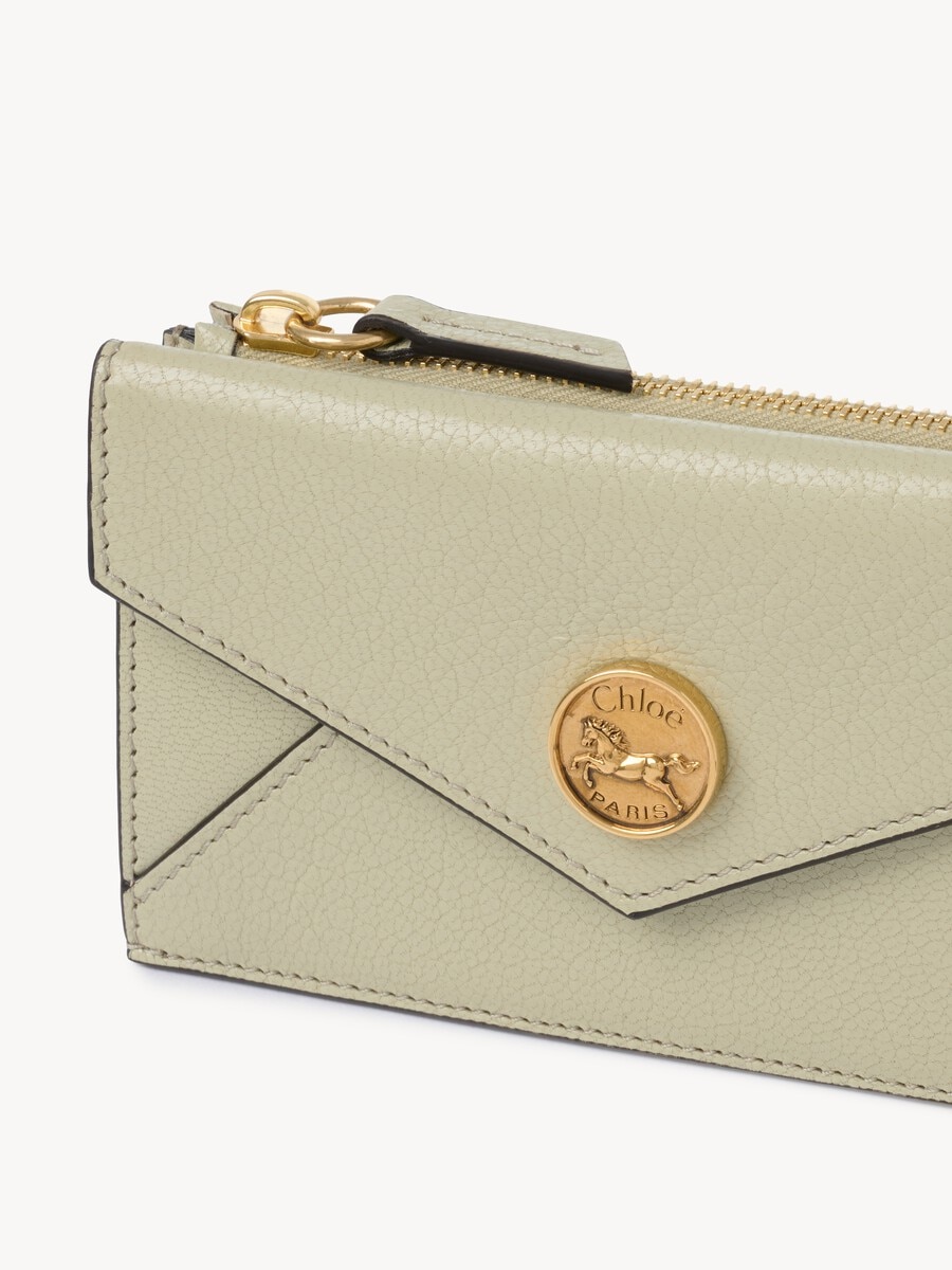 Small Envelope purse with card slots in grained leather - 6