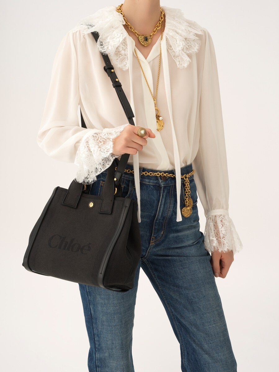 Bolso tote peque&ntilde;o Chlo&eacute; Carry de lona - 3
