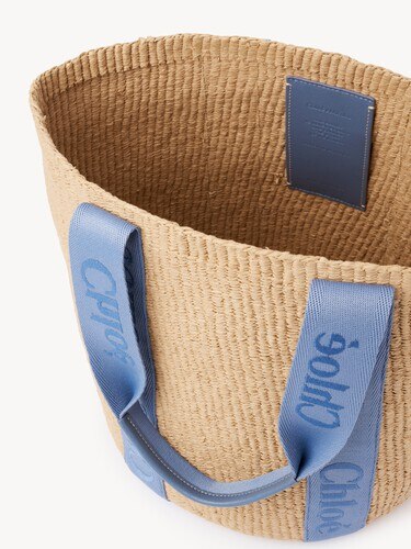 Bolso cesta grande Woody de fibras naturales - 8