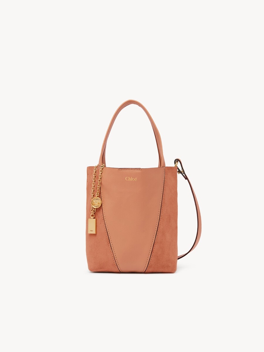 Small Chlo&eacute; Spin tote bag in grained & suede leather - 1