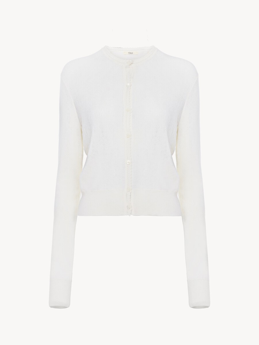 Fitted cardigan in a wool knit - 2