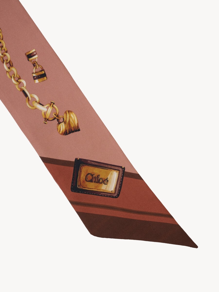 Foulard bandeau Chlo&eacute; Paddington en twill de soie - 3