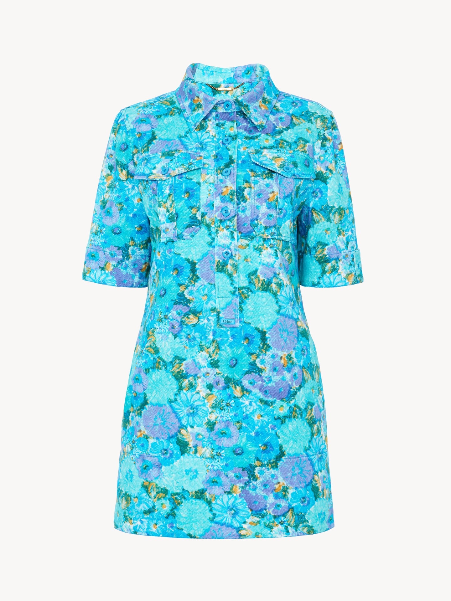 Mini polo dress in cotton drill - 2.0