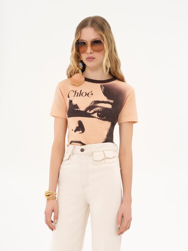 Crew-neck logo T-shirt in cotton jersey - 4