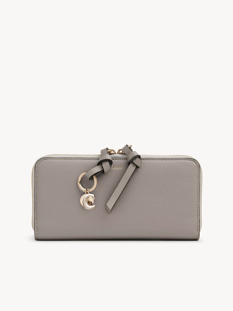 Cartera larga con cremallera Alphabet de cuero granulado - 2