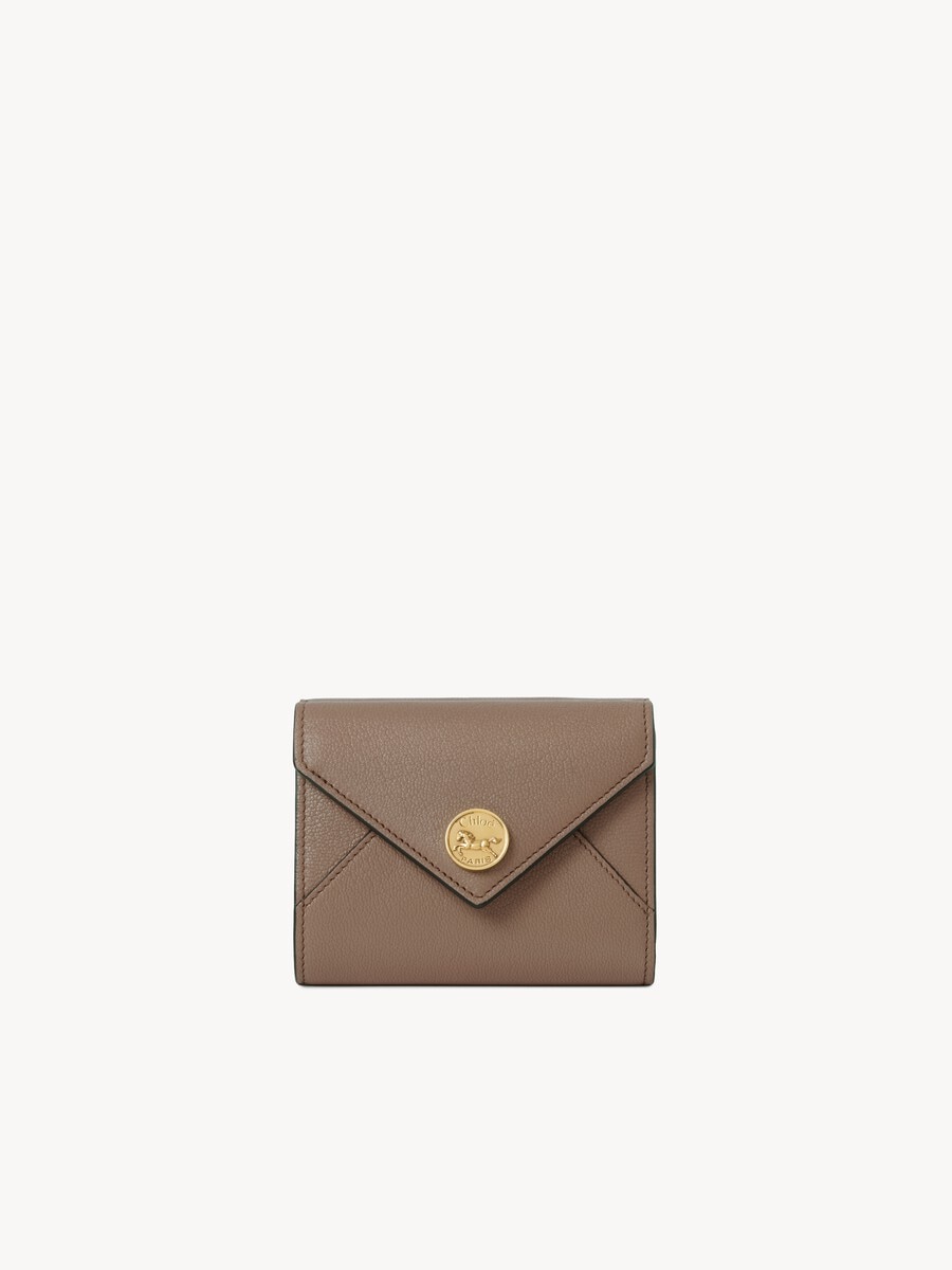 Small Envelope tri-fold in grained leather - 1
