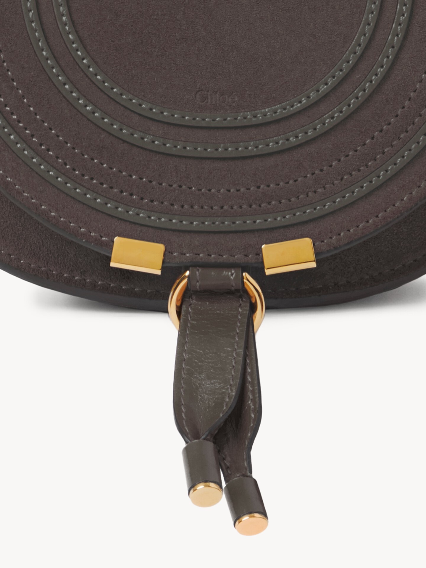 Petit sac port&eacute; &eacute;paule Marcie en cuir velours - 6.0