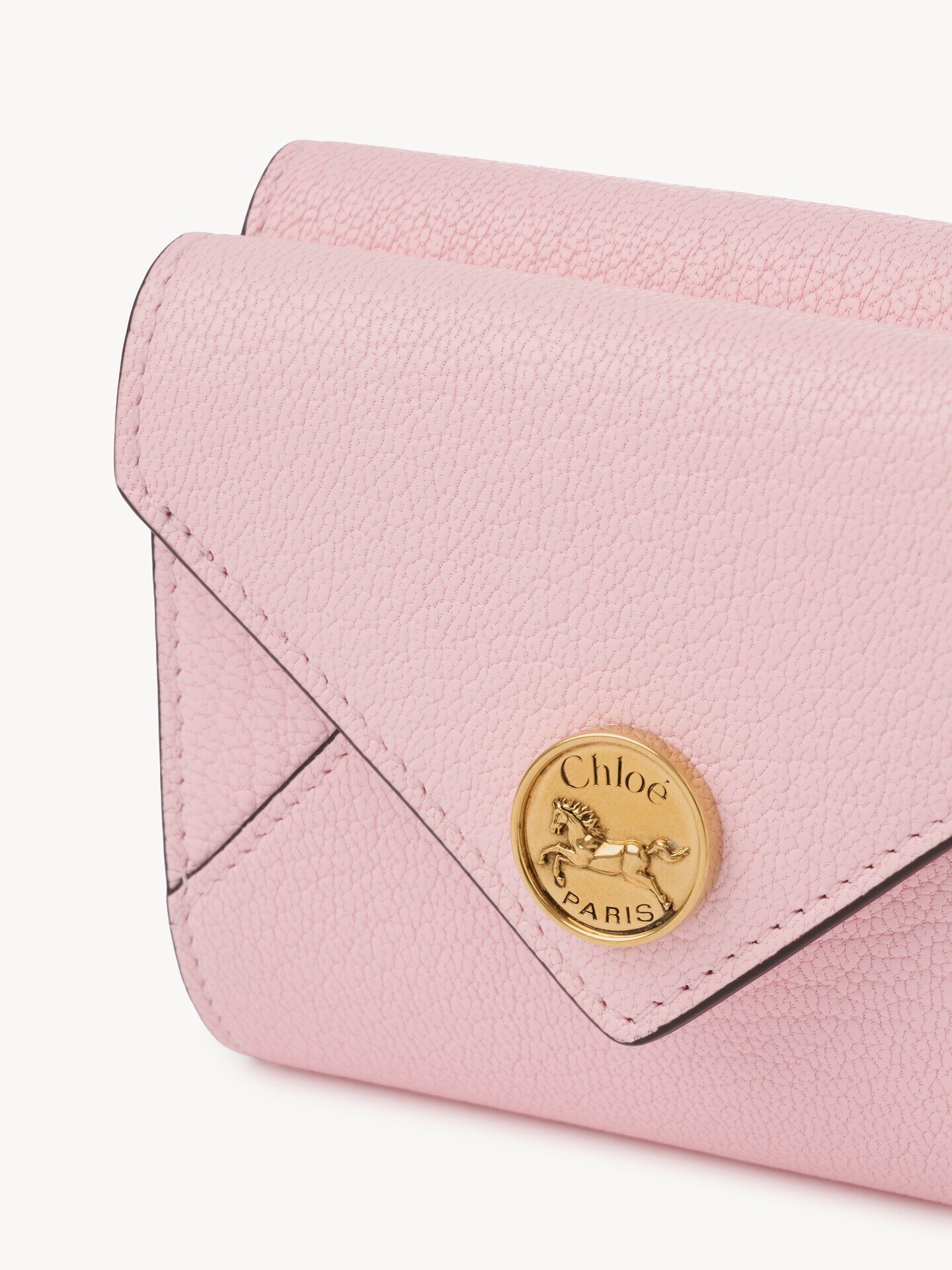 Petit portefeuille &agrave; trois volets Envelope en cuir grain&eacute; - 3.0