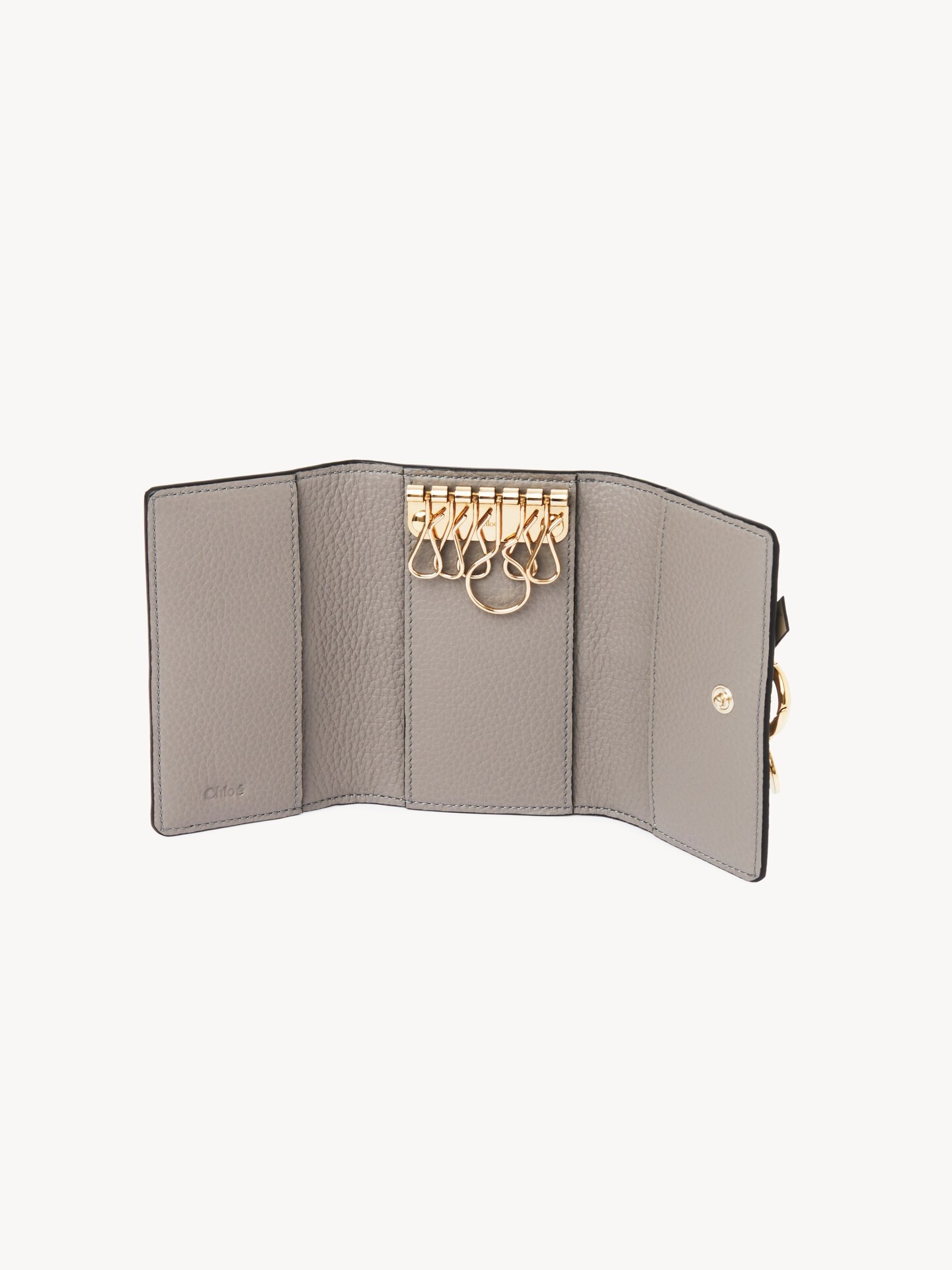 Alphabet key case in grained leather  - 5.0
