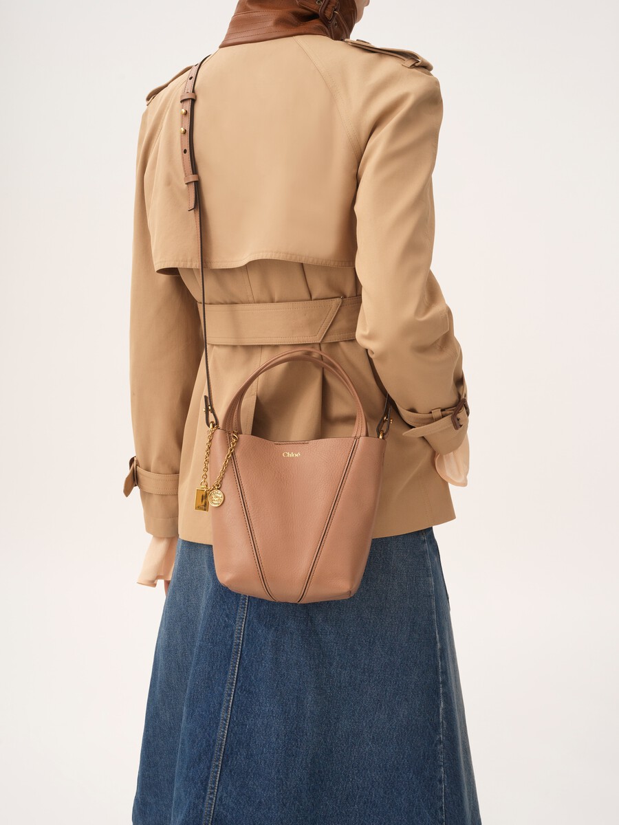 Small Chlo&eacute; Spin tote bag in grained leather - 3