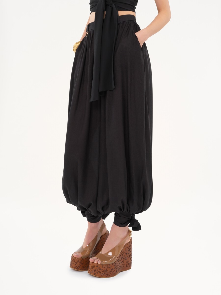 Fluid pleated pants in silk charmeuse - 4
