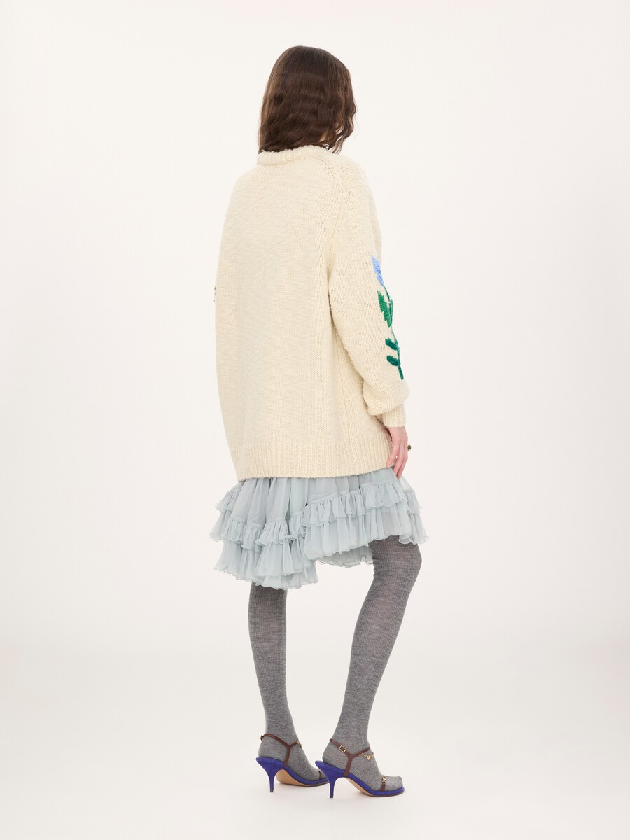 Oversized logo sweater in a wool knit - 4