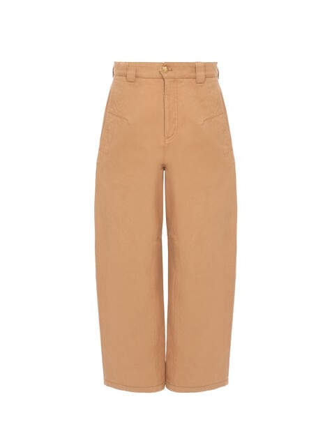 Barrel pants in cotton canvas