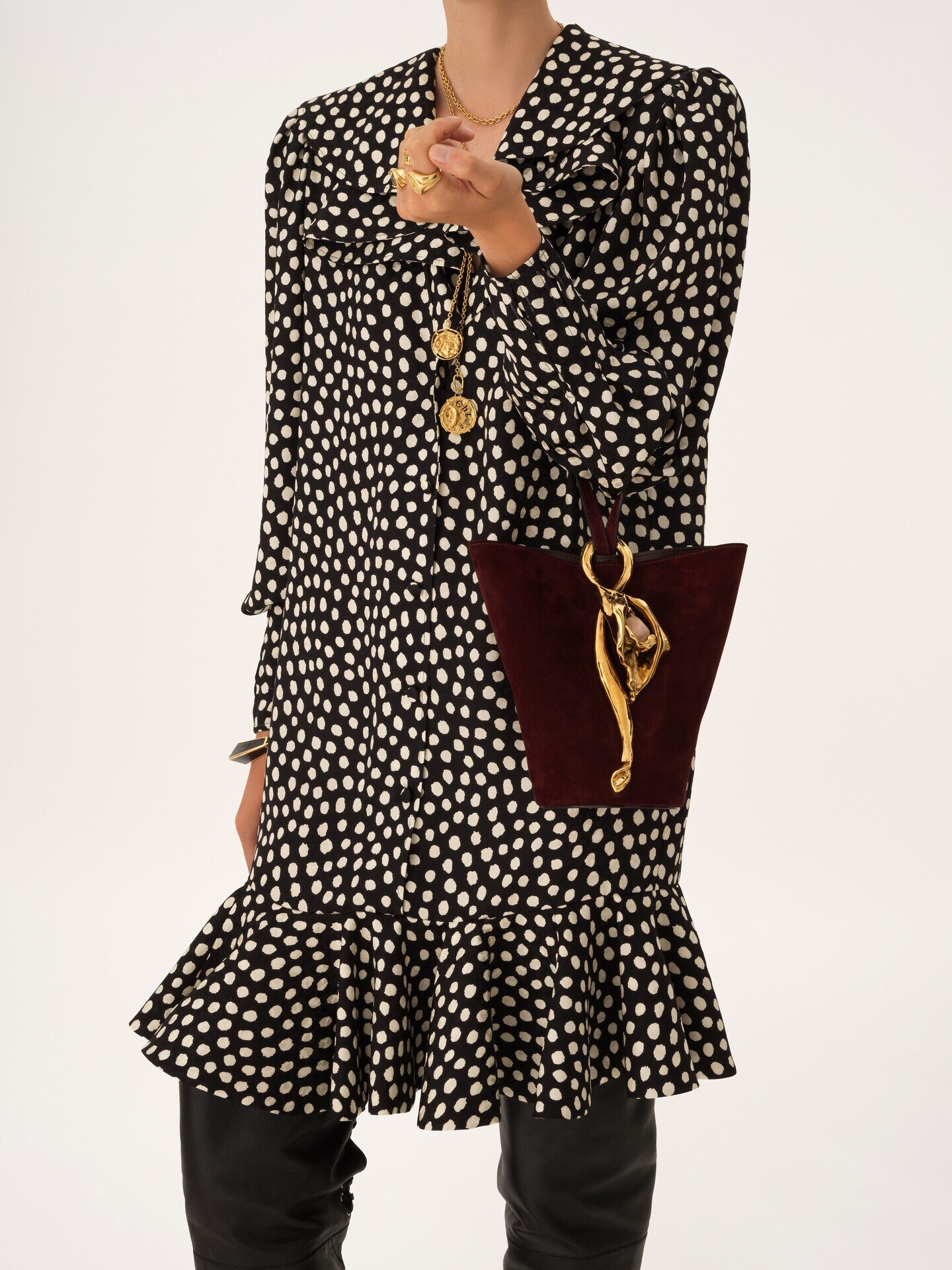 Small Eden Treasures wristlet bucket bag in suede leather - 2.0