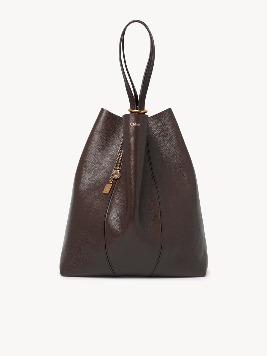 Large Chlo&eacute; Spin tote bag in grained leather - 2