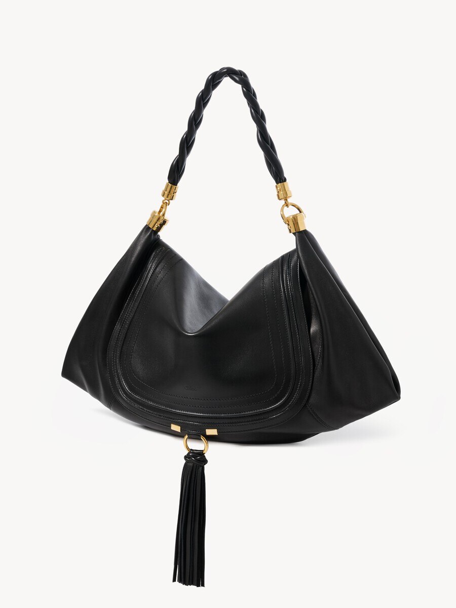 Large Marcie Foulard hobo bag in soft leather - 3