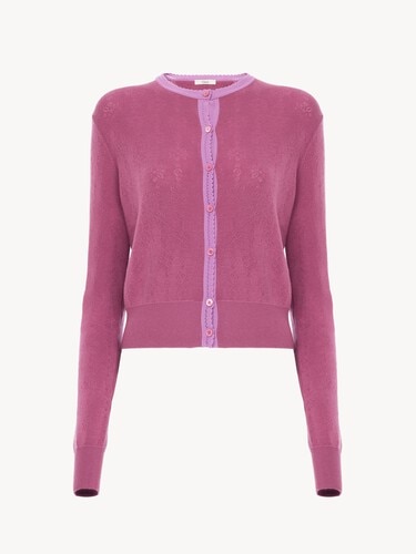 Fitted cardigan in a wool knit - 2