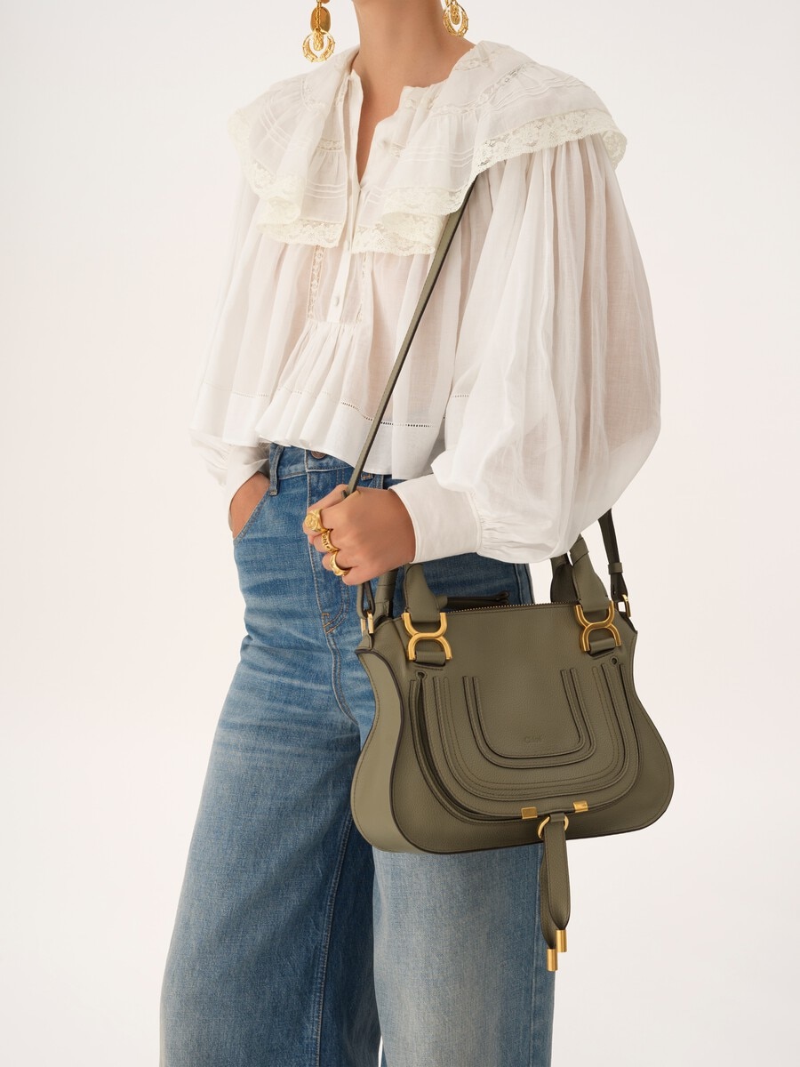 Small Marcie bag in grained leather - 2