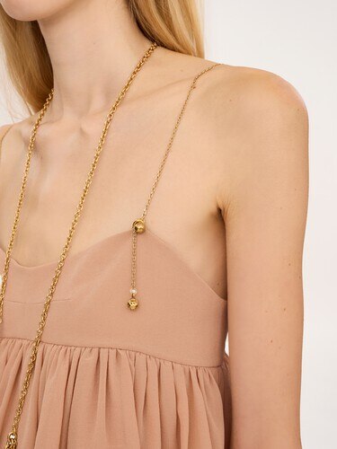 Sleeveless ruffle top in silk georgette - 6