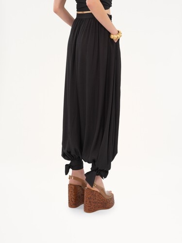 Fluid pleated pants in silk charmeuse - 5
