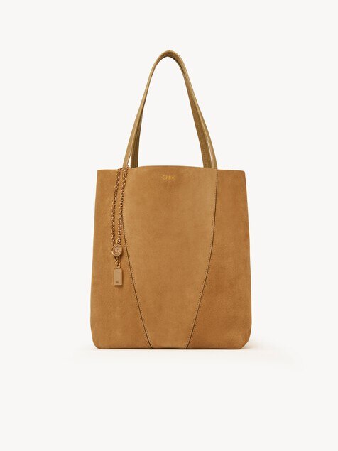Chlo&eacute; Spin tote bag in suede leather