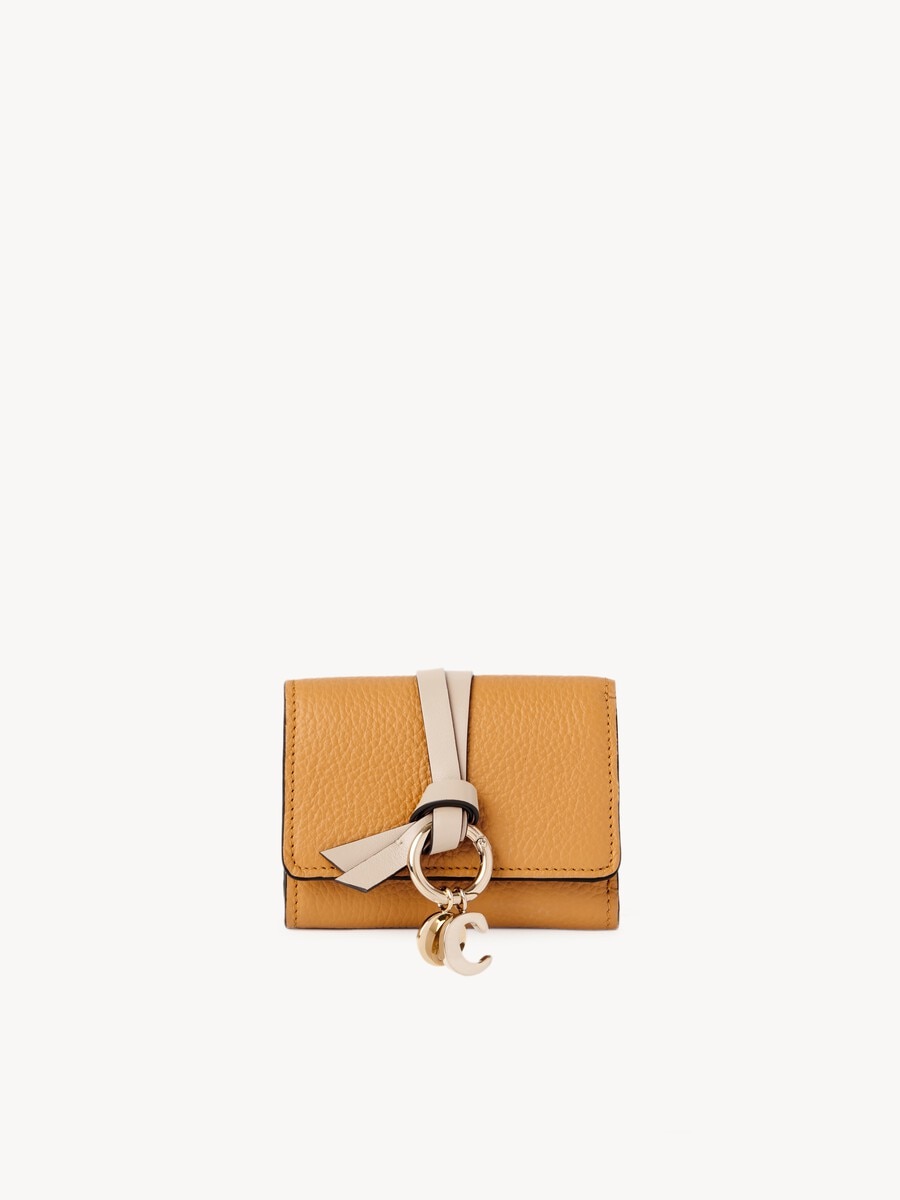 Mini Alphabet tri-fold in grained leather - 2