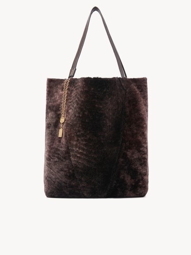 Large Chlo&eacute; Spin tote bag in shearling - 1
